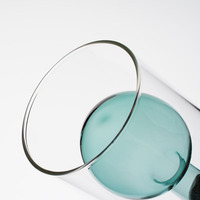 Bouteille de diffuseur d'huile essentielle d'arôme boule de verre borosilicate clair soufflé à la main décoratif pour la maison à double couche