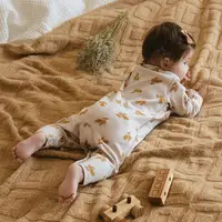 Bebek tulumu % 100% pamuk boş bebek giysileri destek özelleştirme toptan yeni doğan bebek tulum