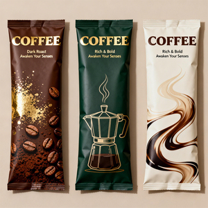 Sacchetti Personalizzati con Logo <span class=keywords><strong>per</strong></span> Tè, Proteine in Polvere e Caffè Istantaneo, Confezioni in Plastica a Tre Lati - Product Image 3