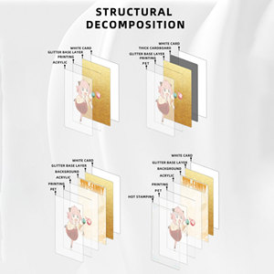 Carte en acrylique laser personnalisée de haute qualité, style <span class=keywords><strong>anime</strong></span>, avec illustration holographique Shikishi, impression UV carrée, art personnalisé - Product Image 4