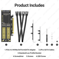 مصنع JEYI 3-in-1 M.2 vme SATA MSATA إلى PCIe SATA محول بطاقة الألومنيوم PCIe/nour مع دروبشيبينغ