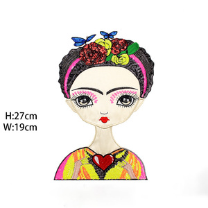 Tùy Chỉnh Phim Hoạt Hình Cô Gái Sắt Trên Thêu Các Bản Vá Lỗi Thời Trang Sequin Truyền Nhiệt Vải Vá Cho Quần Áo Sẵn Sàng Để Tàu - Product Image 6