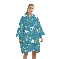 Großhandel Luxuriöse Warme Übergroße Kapuzen-Flanell-Fleece-Sherpa-Decke im Europäisch-Amerikanischen Stil, Raschel-Gestrickte Winterdecke für Innenräume und TV