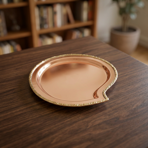 Bandeja de Cobre Sólido con Adornos de Latón - Product Image 2
