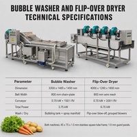 Luchtbellenwasser groentekussen verpakkingsmachine aardappel sla spinazie kool verpakkingslijn voor voedselverwerkingsbedrijven