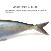 Vente en gros transfrontalière : Leurre souple artificiel 3D bionique 15 cm 335 g pour la pêche en eau salée, pour maquereau espagnol et chub mackerel, avec hameçons