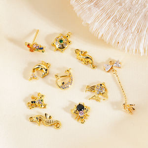 Venta al por mayor de arcoíris pequeño circón niño y niña colgante collar apto para hacer DIY libertad joyería regalos para niñas - Product Image 4