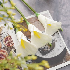 CallaFloral Lirio de Cala Artificial Blanco, Rama Individual, Decoración para Interiores, Bodas, Estilo INS, Artesanía - Product Image 1