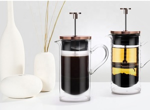 Vetro <span class=keywords><strong>Pyrex</strong></span> Stampa Francese Teiera Stampa Francese Logo Personalizzato Stampa Francese Caffè Pentola - Product Image 5
