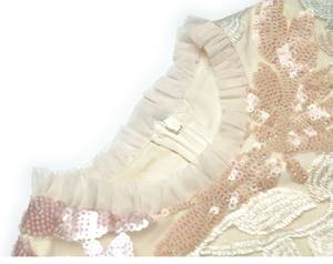 Robe longue de soirée féerique pour femme, ornée de sequins et de fleurs, avec volants en tulle superposés, tendance - Product Image 5