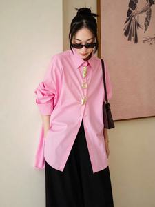 Camicie e <span class=keywords><strong>Bluse</strong></span> Casual da <span class=keywords><strong>Donna</strong></span> in Cotone a Maniche Lunghe, Nuova Collezione <span class=keywords><strong>Autunno</strong></span> Primavera, Versatili e alla Moda - Product Image 6