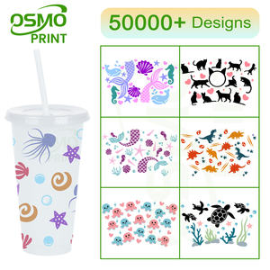 Osmo Factoroy Venta al por Mayor Personalizada Ocean Lifes 24oz Venti UV DTF Pegatinas de Transferencia de Patrón Marino para Tazas de 24oz - Product Image 1