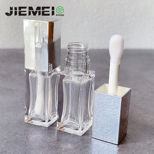 Tuýp son bóng rỗng JIE MEI Pack Fancy Beauty màu bạc ánh kim vàng, hình vuông, 8ML 10ML, kèm cọ thoa son lớn - Product Image 5