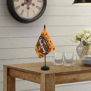 Table de Thanksgiving 14x21cm Décoration de table imprimée dinde et <span class=keywords><strong>citrouille</strong></span> pour le dîner de vacances, table en polyester lavable - Product Image 5