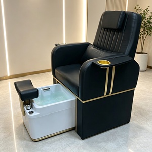 Fauteuil de pédicure de luxe en bois avec fauteuil inclinable électrique pour soins des pieds, idéal pour les salons de manucure et les massages des pieds - Product Image 2