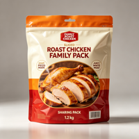 Échantillon Gratuit – Sachet Doypack PE de Qualité Alimentaire Anti-Graisse Personnalisé pour Poulet Rôti – Vente en Gros