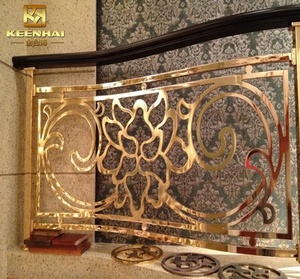 Rampe d'escalier <span class=keywords><strong>ronde</strong></span> en acier inoxydable, matériau de décoration intérieure pour balcon intérieur et extérieur, design de main courante en cuivre - Product Image 3