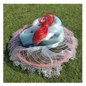 Hot Selling Monofilament Cast Net Double Knot Style With PA Plastic Handle And Safety Buckle For Fishing And Other Nets