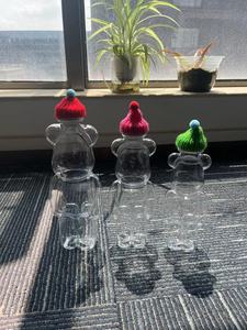 Nhựa rõ ràng cấp thực phẩm vật nuôi bạo lực gấu sữa trà chai nước trái cây uống bao bì chai với nắp nhôm - Product Image 3