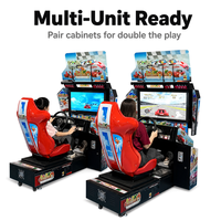 Simulateur de course d'arcade avec écran LCD 32 pouces, machine de jeu de course à monnayeur pour centre de divertissement familial et parc d'attractions