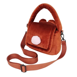 Vietnam Kids Eco-friendly Zipper Closure Soft Feel Winter Gift Small Portable Velvet Bear <b>Coin</b> Purse School <b>Bag</b> - Product Image 3