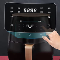 Friteuse à air électrique numérique 4,1-5L avec écran LED, construction en plastique durable, facile à nettoyer, pour usage domestique et hôtelier, économie d'énergie, rapide