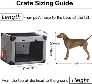 Niche Portable à 3 portes pour chiens, caisse de voyage pliable et sur le côté pour animaux domestiques, pour petits, moyens et grands chiens, usage intérieur et extérieur - Product Image 3