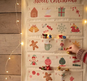 Personalised Canvas <strong>Advent</strong> <strong>Calendar</strong> <strong>Sweet</strong> Design 24 Pockets Christmas <strong>Calendar</strong> Home Wall Hanging Xmas Decor - Product Image 5
