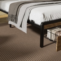 Cadre de lit en métal moderne avec ports USB et tiroirs de rangement, lit plateforme king size pour chambre à coucher