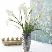 Bunga Calla Lily Buatan Besar Tangkai Tunggal Bahan Bunga Langka Dekorasi Rumah Pernikahan Cina Buatan Tangan Eropa Bole Ark