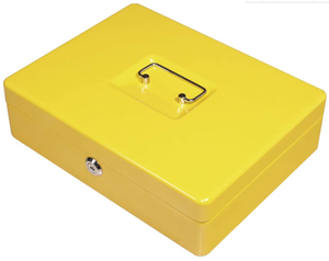 Boîte de <span class=keywords><strong>petite</strong></span> <span class=keywords><strong>caisse</strong></span> en acier avec 2 clés/plateau de changement amovible pour un stockage sécurisé parfait en noir 12" - Product Image 4