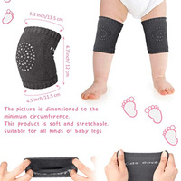 Ensemble de genouillères antidérapantes pour bébé et chaussettes pour bébé, protège-genoux unisexes pour tout-petits, chaussettes antidérapantes pour chevilles