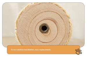 Kedi Tırmalama Direğinin Değiştirilmesi |   Doğal <span class=keywords><strong>Sisal</strong></span> ve Masif Ahşap |   Tırmalama Direği Yedek Parçası - Product Image 5