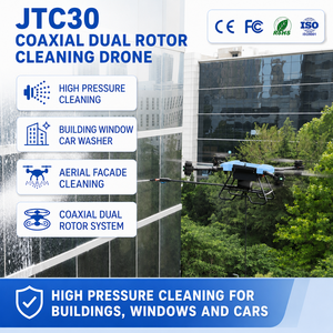 Drone de nettoyage à double rotor coaxial JTC30, nettoyeur haute pression pour le nettoyage des fenêtres de bâtiments et des façades de voitures - Product Image 1