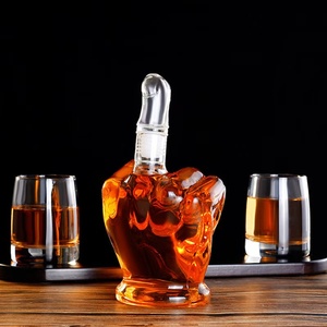 M khuyến mại vui vẻ giữa ngón tay thức dậy chai thủy tinh 1000ml rượu <span class=keywords><strong>Whisky</strong></span> rõ ràng thủy tinh kín chai - Product Image 3