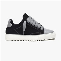 Chaussures basses d'hiver pour hommes en cuir véritable et tissu, légères, antidérapantes, respirantes, à lacets, semelle plate, décontractées et lumineuses