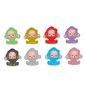 Lanshuo Muñeca SP que Brilla en la Oscuridad, Miniatura 3D DIY, Llavero para Niños de 8 a 13 Años, Juguete de Resina Plástica con Diseño de Flor Sentada - Product Image 5