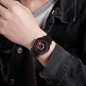 Montre à quartz pour homme, montre-bracelet minimaliste en acier inoxydable, cadran à échelle 24 heures avec petite seconde, montre étanche 30M - Product Image 2