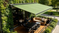 Auvent rétractable sur mesure OEM avec capteur de vent et interrupteur mural