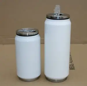批发升华空白不锈钢可乐可以形状真空可乐瓶定制标志水瓶