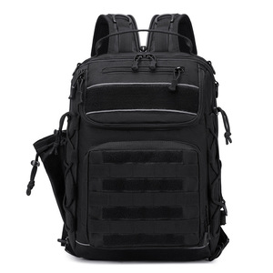 Multi-Functional <b>Large</b>-Capacity Geometric Pattern Unisex Tactical Backpack Polyester Waterproof Zipper Air <b>Cushion</b> Belt for - Product Image 2
