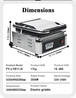 Plaque de cuisson à pression FY-LY811-D – Équipement de restauration de haute qualité pour snacks