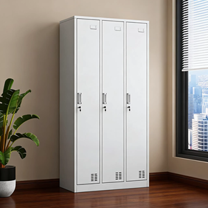 <span class=keywords><strong>Taquilla</strong></span> Metálica de 3 Puertas, Estilo Industrial, para Gimnasio, Escuela, Guardarropa Metálico, Armario de Acero para Ropa - Product Image 1