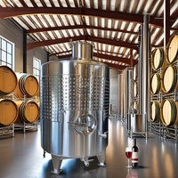 Acier inoxydable 1000L 5000l 10000l Cuves de fermentation pour jus vin alcool équipement de stockage avec certificat ISO