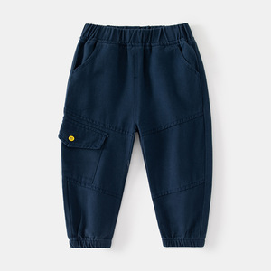 Pantalon de jogging en coton d'automne et d'hiver pour garçons Design <span class=keywords><strong>cargo</strong></span> chaud à la mode avec grandes poches Ceinture élastique Vêtements confortables - Product Image 5