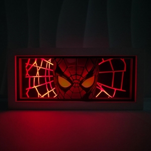 Veilleuse 3D Marvel <span class=keywords><strong>Avengers</strong></span> Lampe de sculpture sur papier Anime Boîte à lumière 3D Artisanat en bois Décoration de table Cadeau promotionnel - Product Image 4