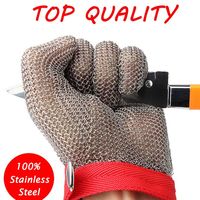 Usine OEM ODM fournissant directement des gants en maille de fil d'acier anti-coupure pour la découpe de viande, utilisation industrielle et sécurité