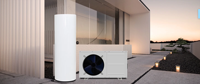 Pompe à chaleur domestique Sunrain R410A 6KW pour eau chaude sanitaire avec échangeur tubulaire, dégivrage automatique, désinfection et MODBUS