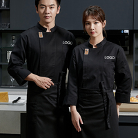 Chemise de travail à manches longues grise pour hommes, costume de serveur, uniforme de responsable de restaurant, vêtements de serveur pour cuisiniers, uniformes de chef respirants