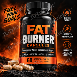 Capsules brûle-graisses avec acétyl-L-carnitine, thé vert, piment de Cayenne, 60 unités, gestion du poids, fabricant OEM, marque privée - Product Image 1